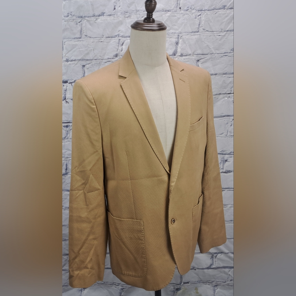 Mexx Men's Slim Fit Blazer Sport Coat Blonde 100% Cotton 2-Button HQ Size 44R - Picture 10 of 16